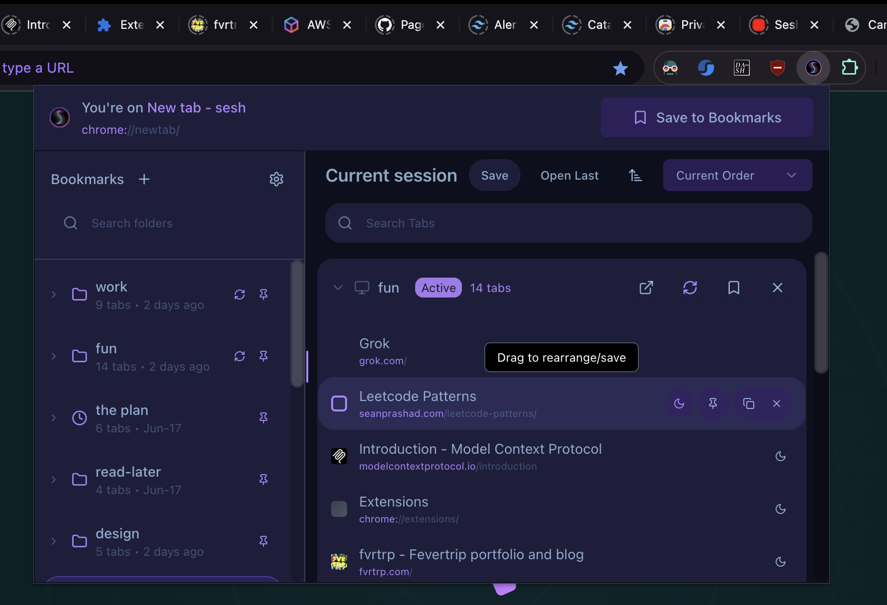 Drag & Drop Tab Management
